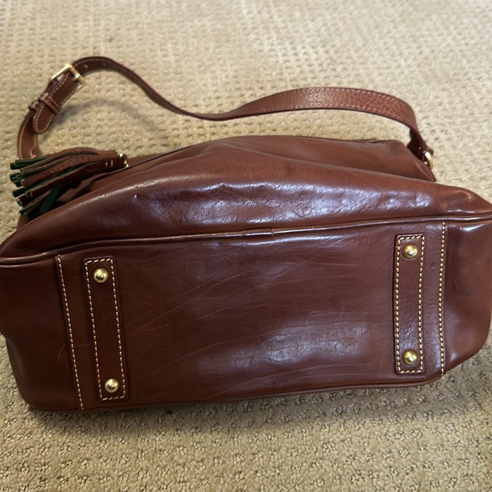 Dooney & Bourke Chestnut Zip Flap Double Pocket Florentine Shoulder Bag - Picture 7 of 7